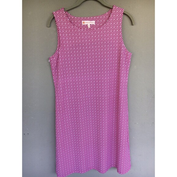 Jude Connally Dress Women's M Beth Pink Geo Print Sleeveless Jude Cloth - Picture 5 of 16